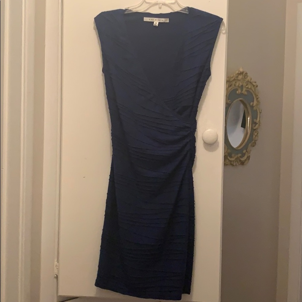 Navy blue fitted dress